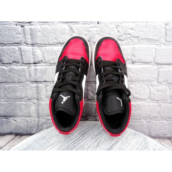 Air Jordan 1 Low Bred Toe GS Gym Red/White Black Youth 7y Women 8.5 Used OG Box